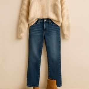 Frame Denim Dark Blue Straight Leg Jeans